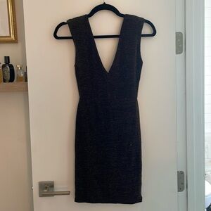 V-Neck Gold Shimmer Dress - Size S